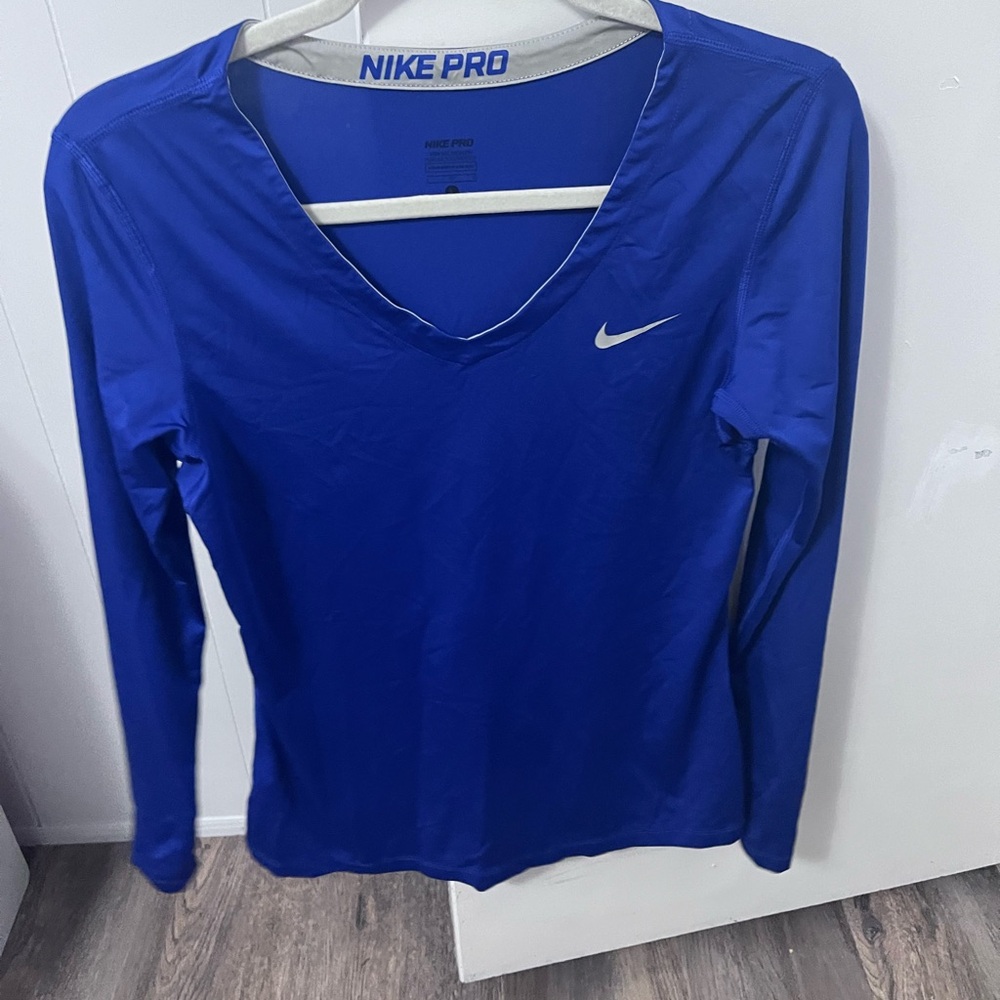 Nike Pro Women's Royal Blue Long Sleeve Tee